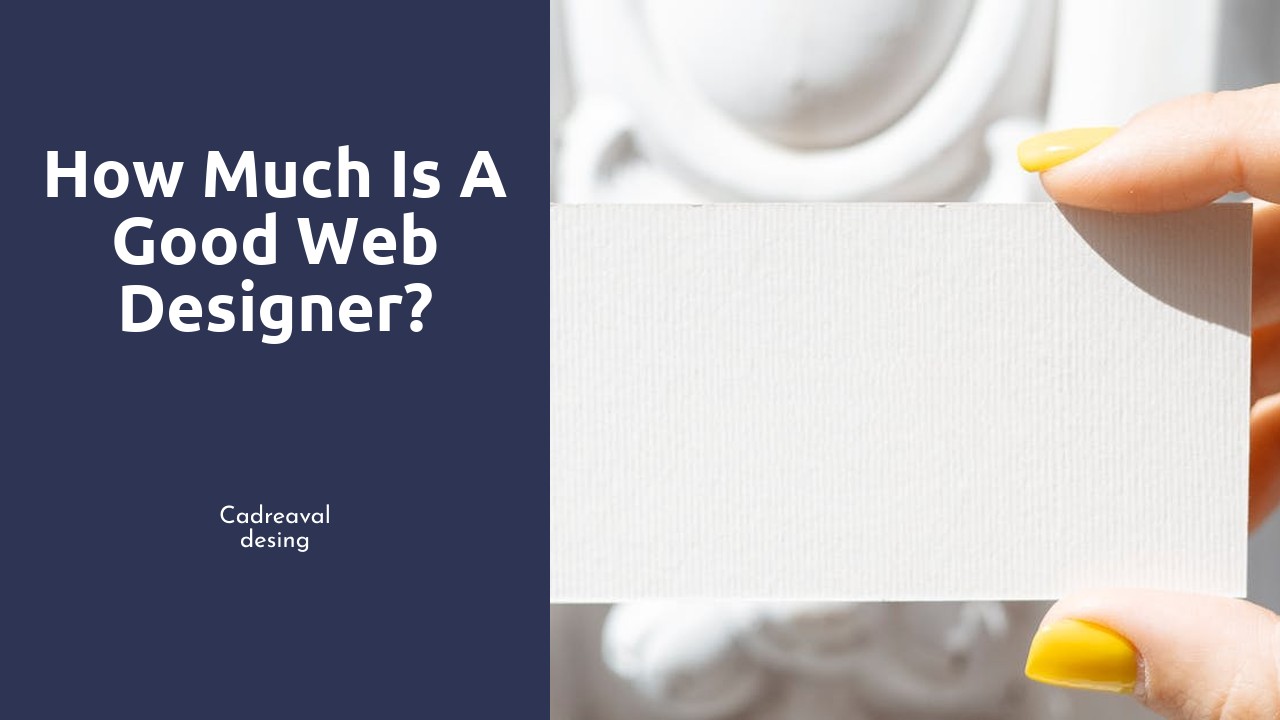 How much is a good web designer?